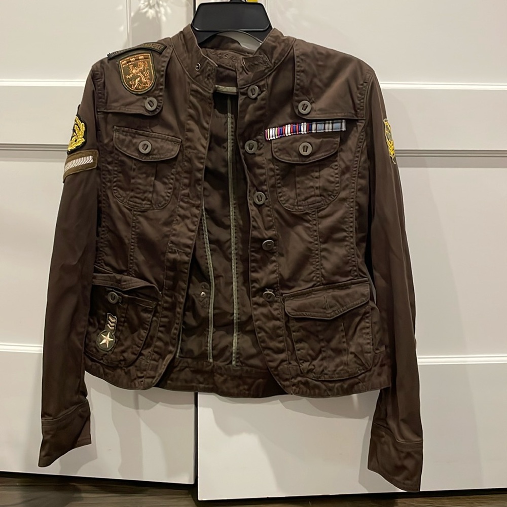 Women's Brown Military-Style Jacket
